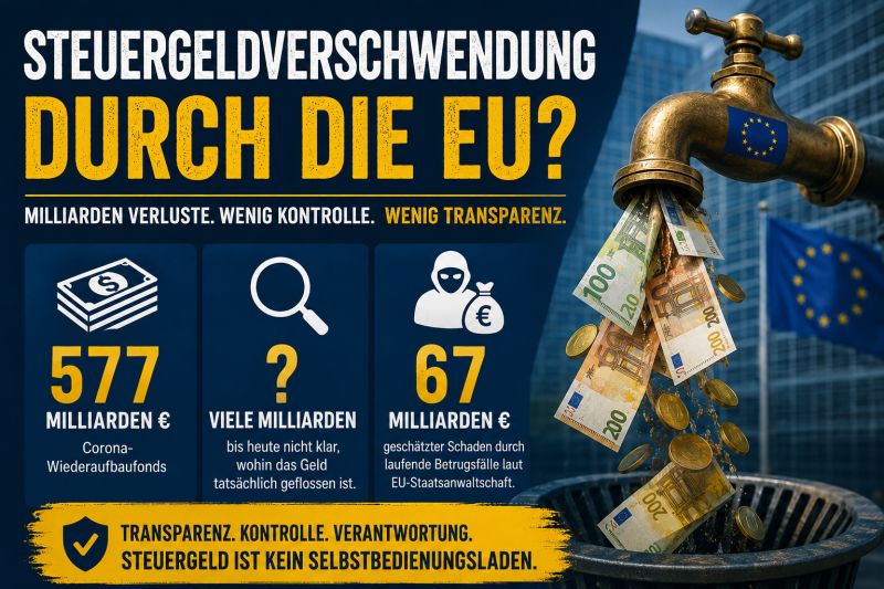 Illustration zu EU-Fördermitteln, Kontrolle, Transparenz und möglicher Fehlverwendung
