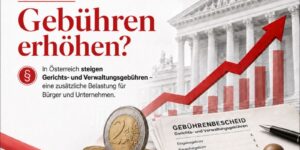 Illustration zu steigenden Gerichts- und Verwaltungsgebühren und Inflation in Österreich