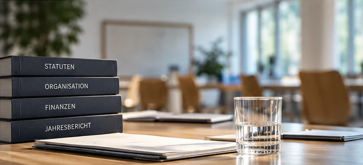 Unterlagenordner zu Statuten, Organisation, Finanzen und Jahresbericht